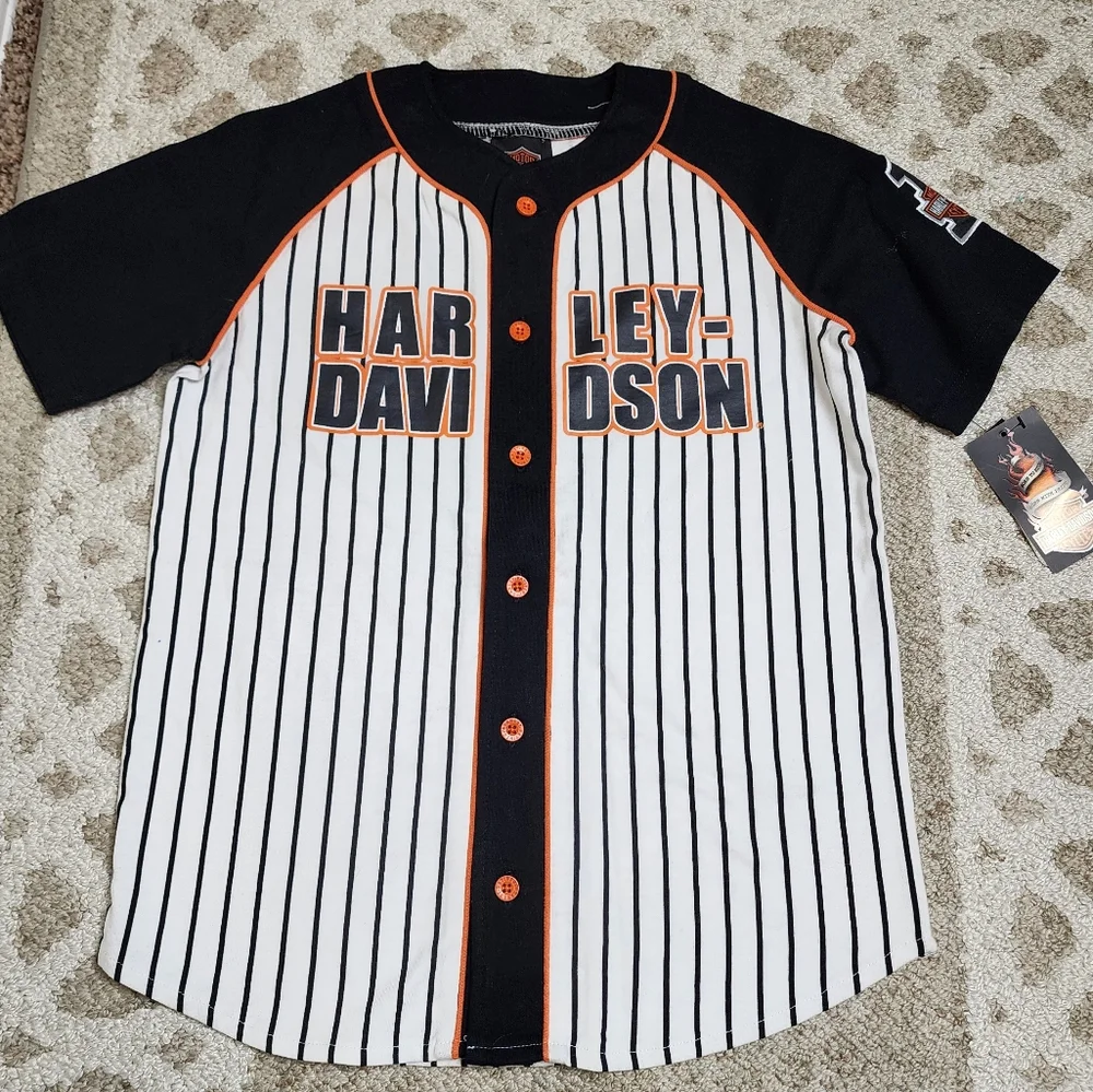Harley-Davidson Outfit Baseball Top & Shorts Boys 8/10